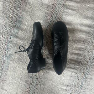 Black Lace-Up Women's Tap Shoes
